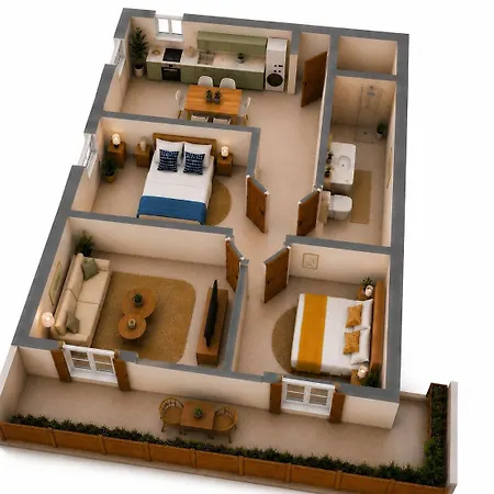 Private Patio - Heart Of Appartement *